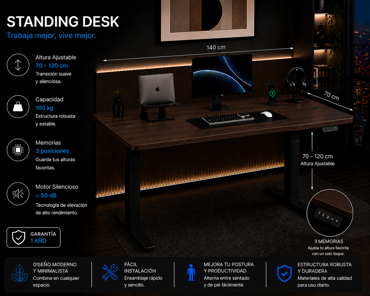 Standing Desk 1.40 x 70 cm