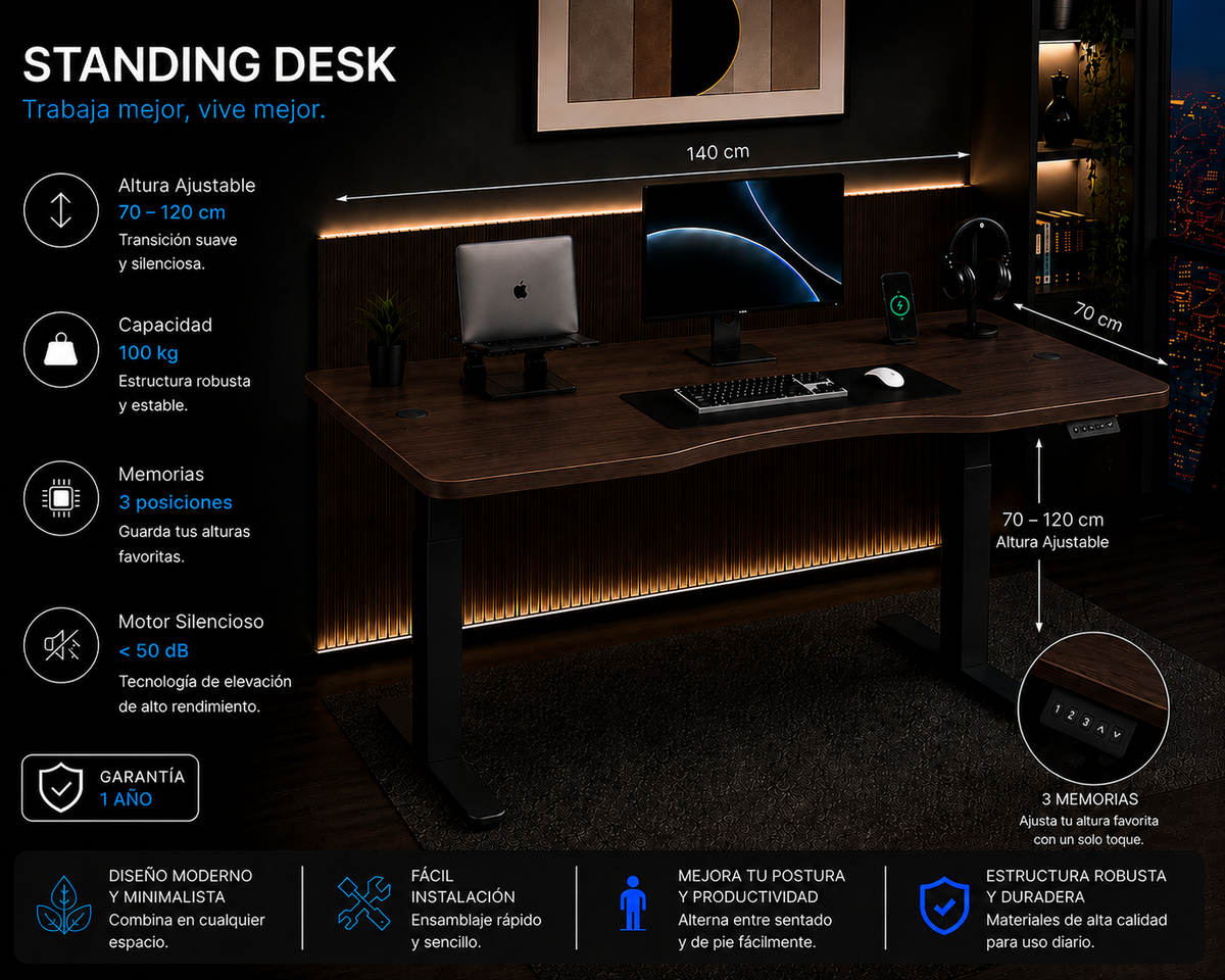 Standing Desk 1.40 x 70 cm