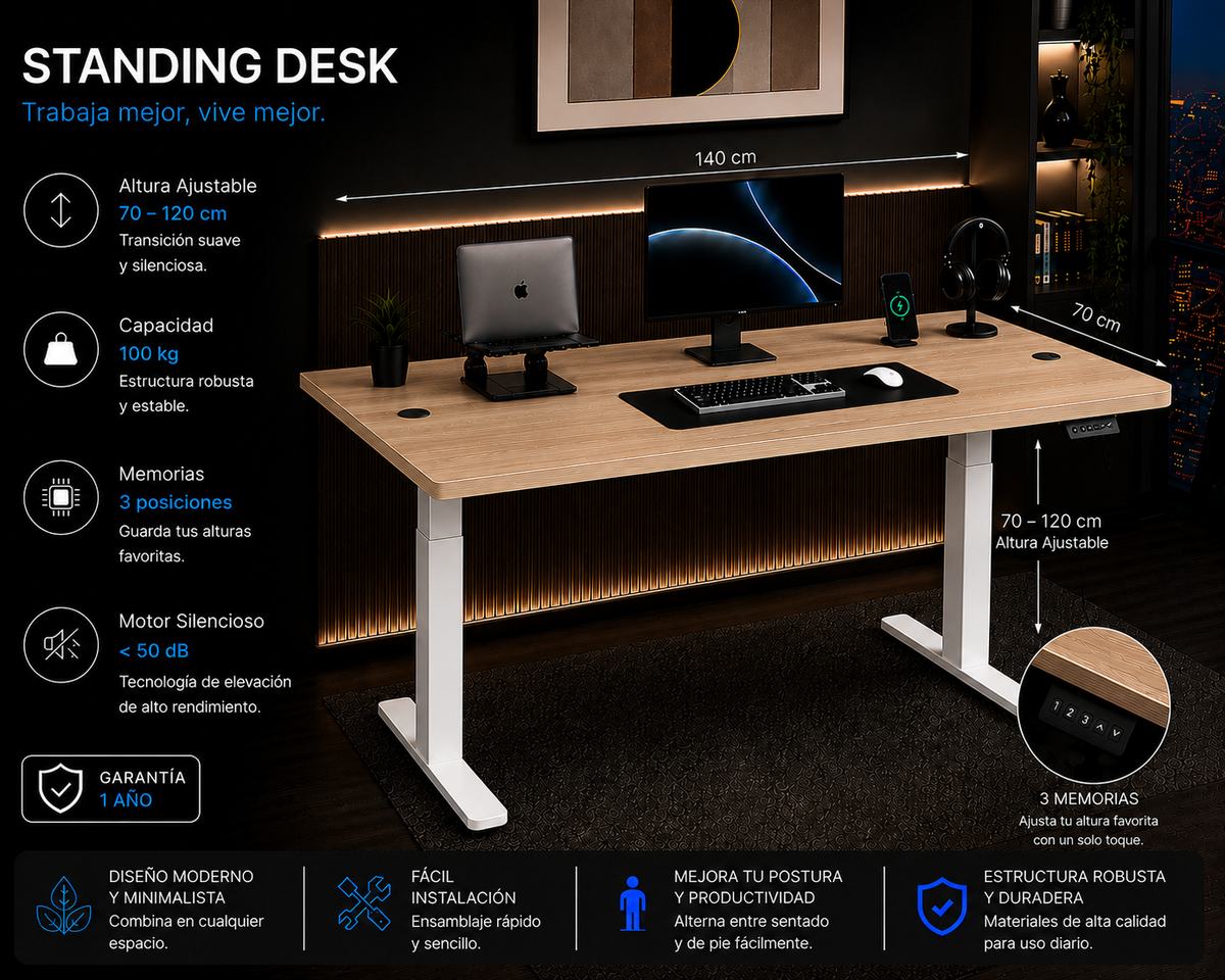 Standing Desk 1.40 x 70 cm