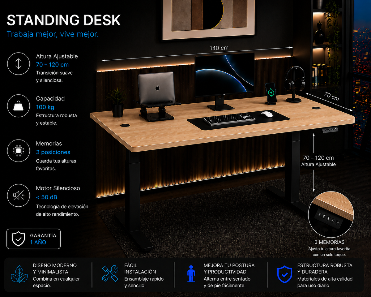 Standing Desk 1.40 x 70 cm