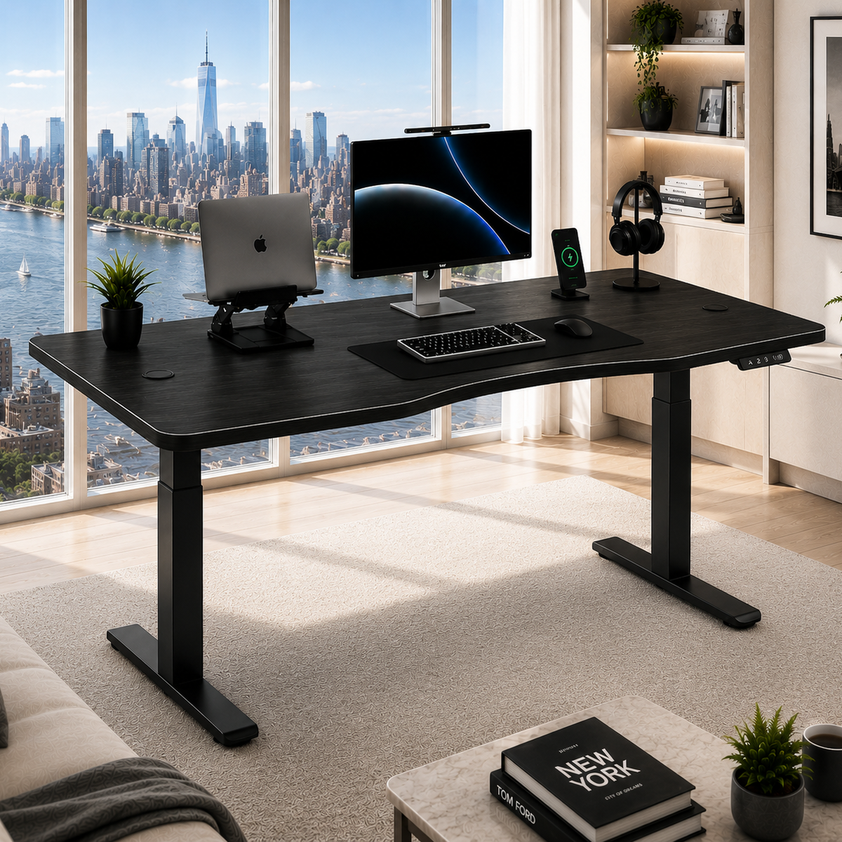 Standing Curved Desk 1.80 x 80 cm