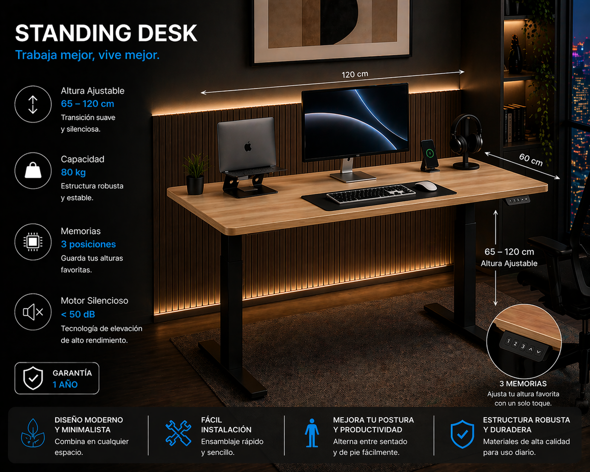 Standing Desk 1.20 x 60 cm