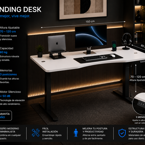 Super Pack: Standing Desk Lite + Caminadora Multifuncional