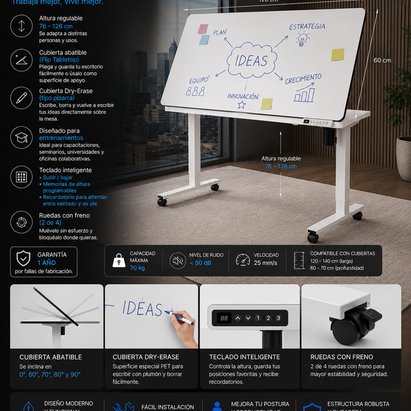 Standing Desk Plegable / Tipo Pizarra