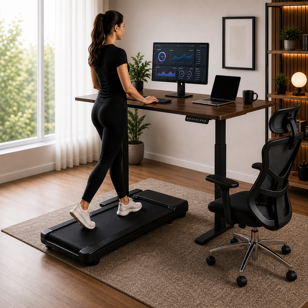 Pack Bienestar: Standing Desk + Silla Ergonómica + Caminadora