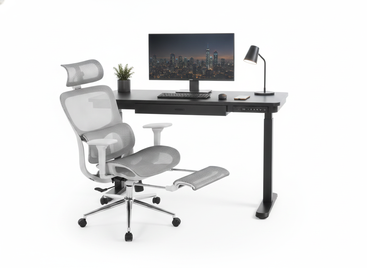 Smart Pack: Standing Desk Smart + Silla Ergonómica + Vaso