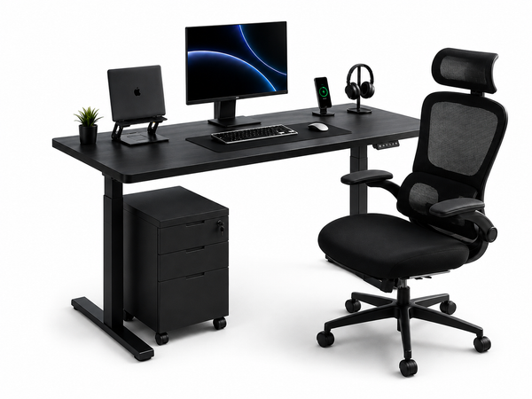 Pack Flex: Standing desk + Silla + Cajonera