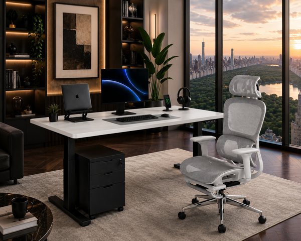 Pack Flex: Standing desk + Silla + Cajonera