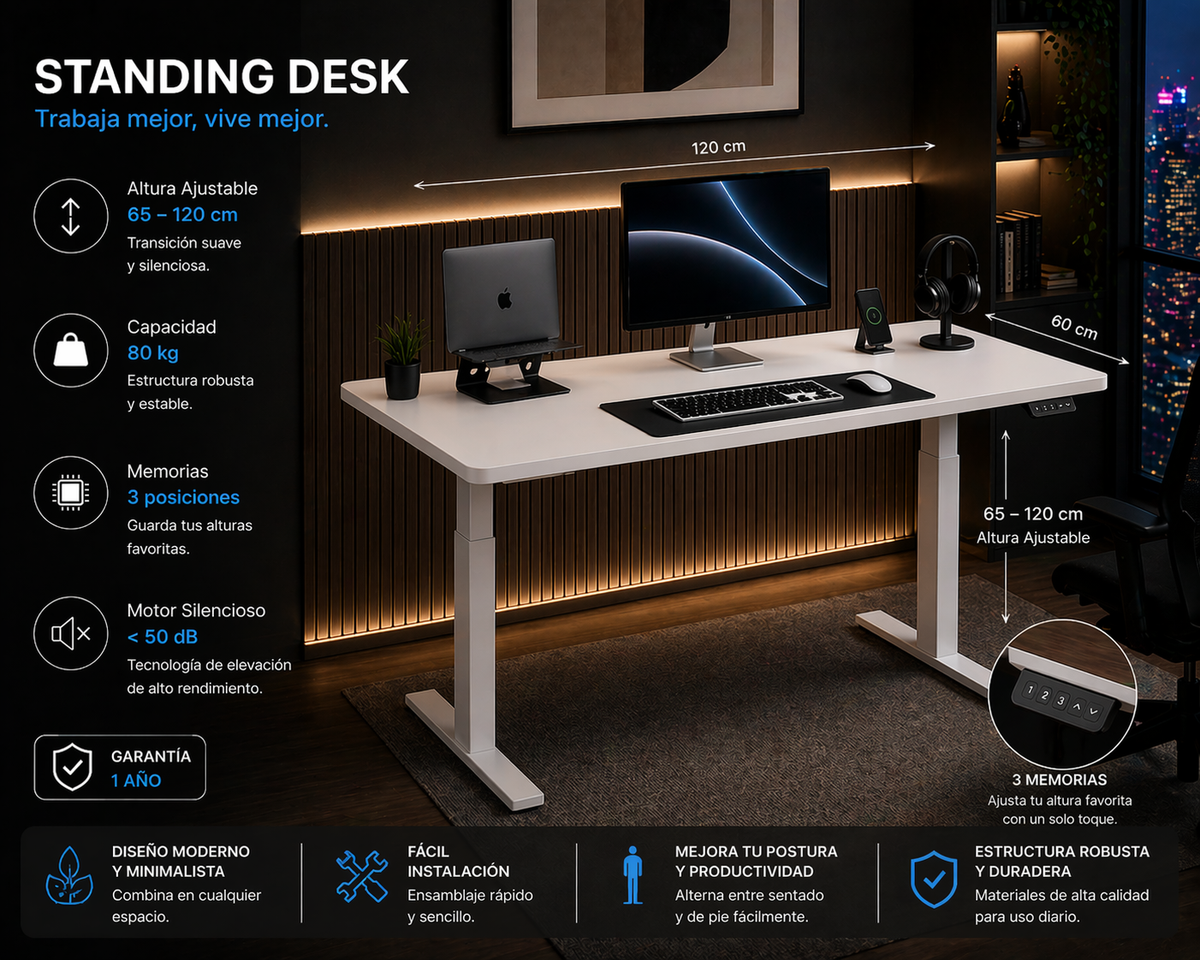 Standing Desk 1.20 x 60 cm