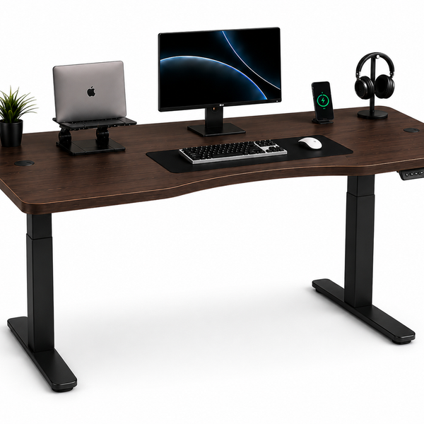 Standing Curved Desk 1.50 x 80 cm / Base Dual Motor Pro