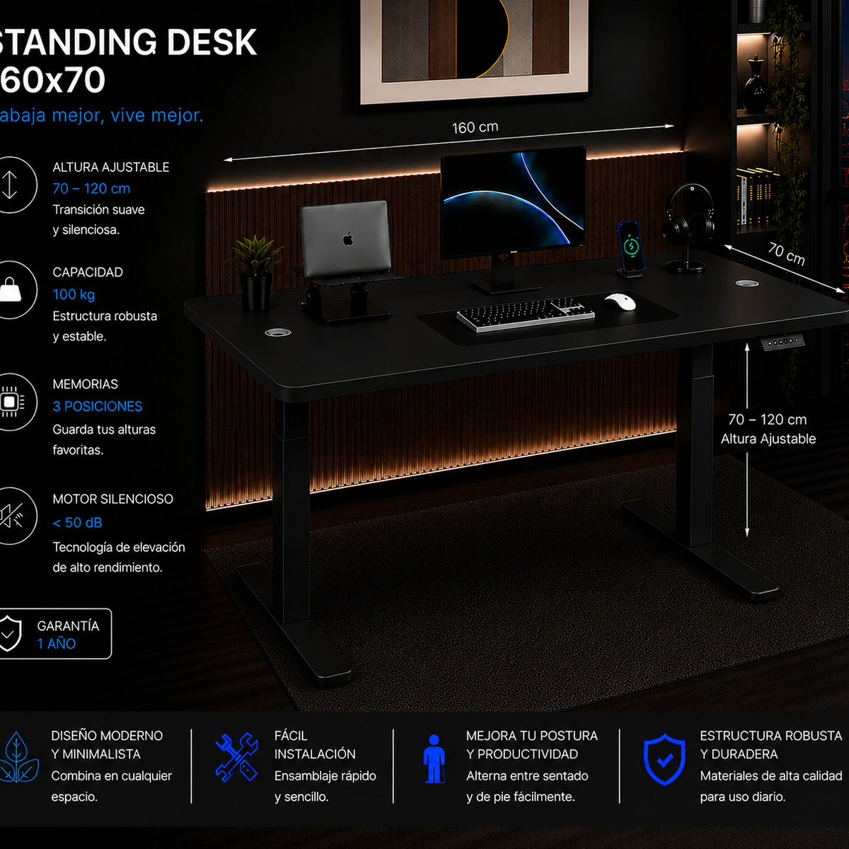 Super Pack: Standing Desk Lite + Caminadora Multifuncional