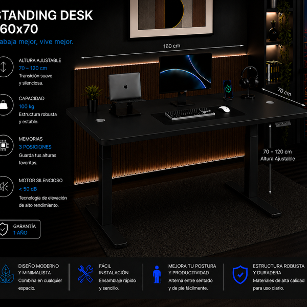 Standing Desk 1.60 x 70 cm