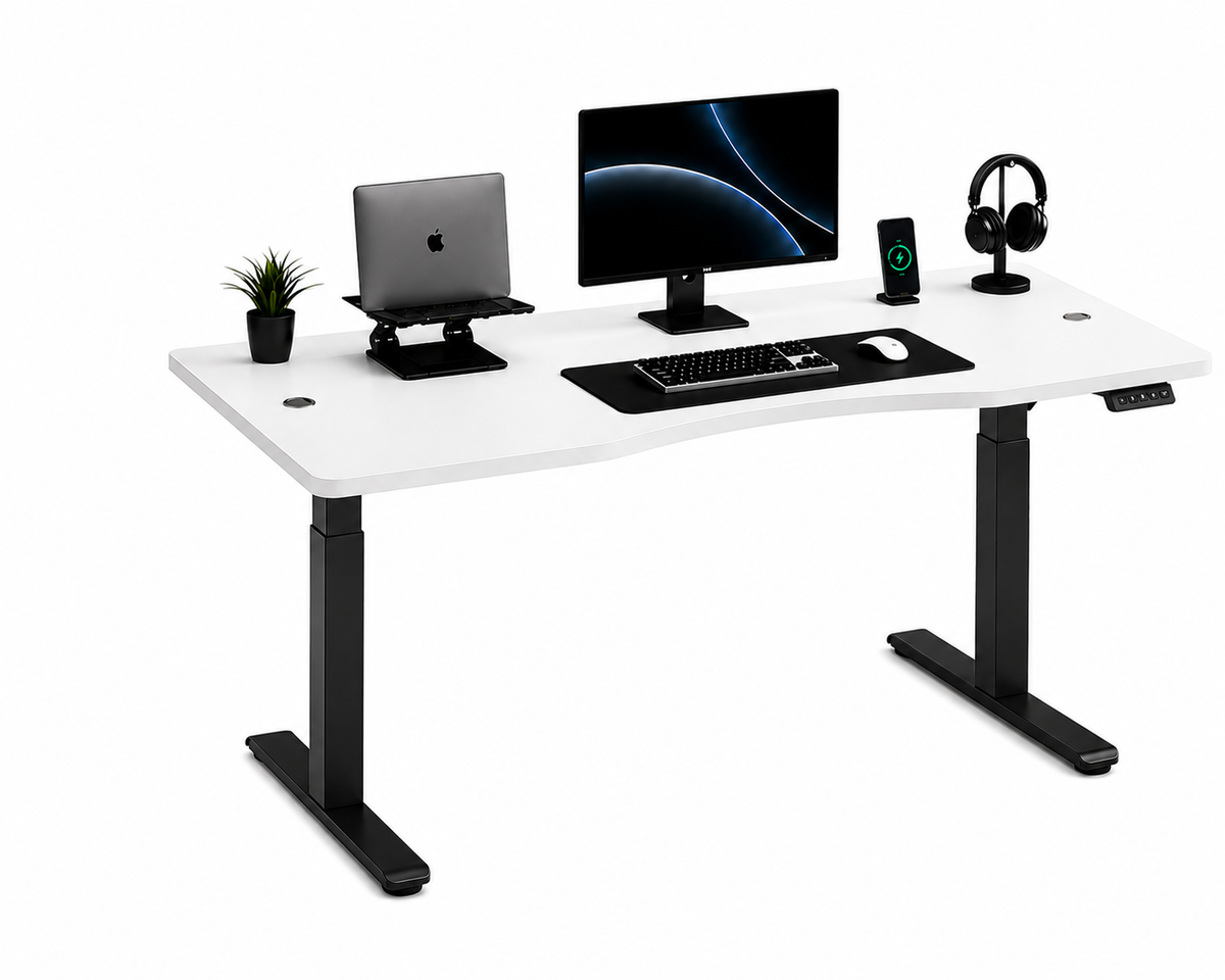 Standing Curved Desk 1.80 x 80 cm / Base Dual Motor Pro
