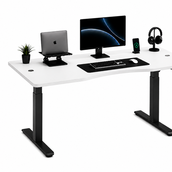 Standing Curved Desk 1.80 x 80 cm / Base Dual Motor Pro