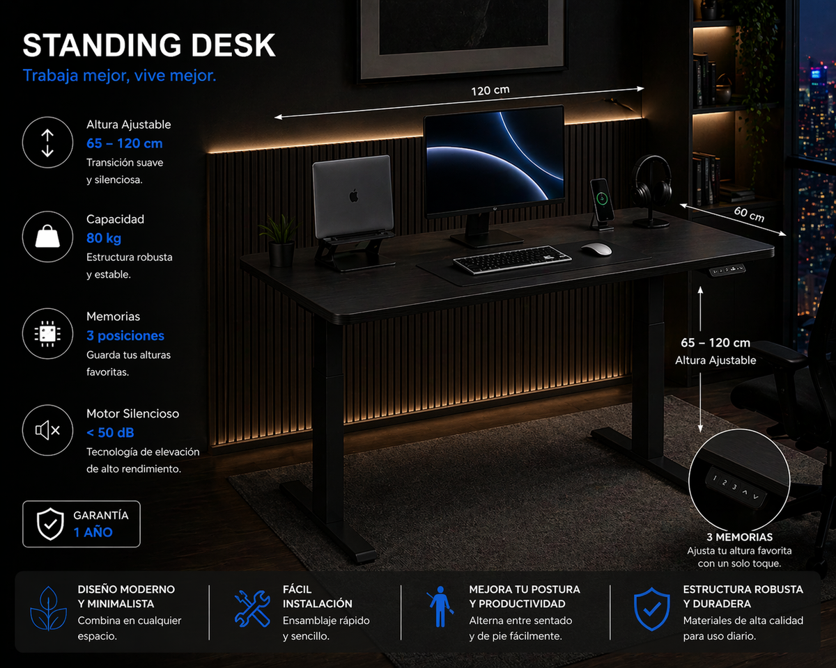Standing Desk 1.20 x 60 cm