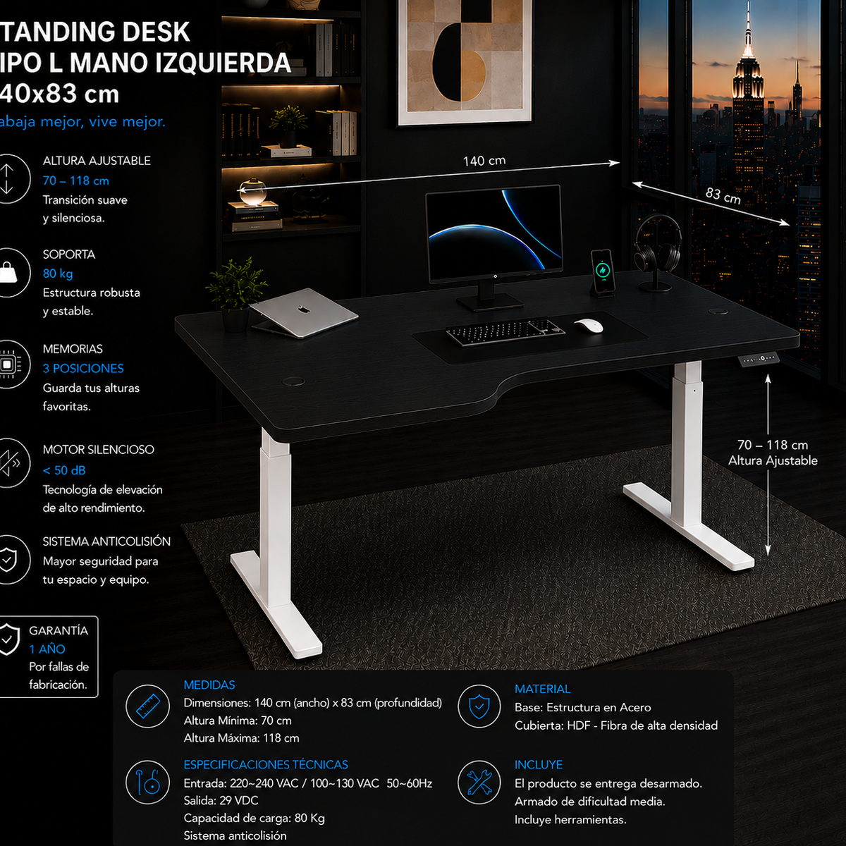 Super Pack: Standing Desk Lite + Caminadora Multifuncional