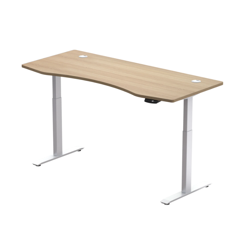Standing Curved Desk 1.80 x 80 cm / Base Dual Motor Pro