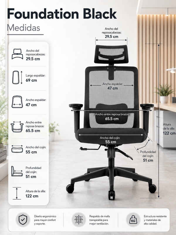 Silla Foundation Black