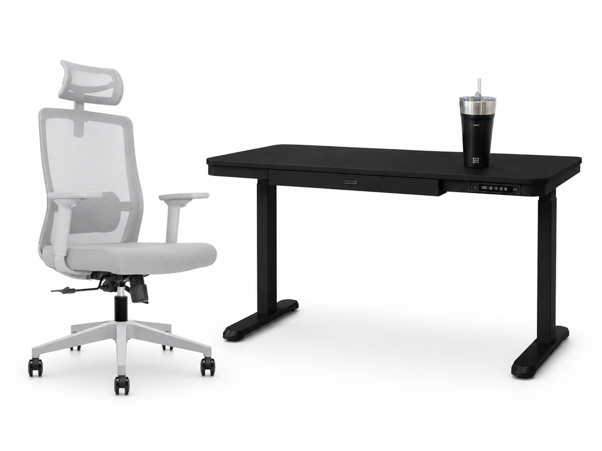 Smart Pack: Standing Desk Smart + Silla Ergonómica + Vaso