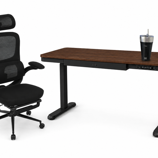Smart Pack: Standing Desk Smart + Silla Ergonómica + Vaso