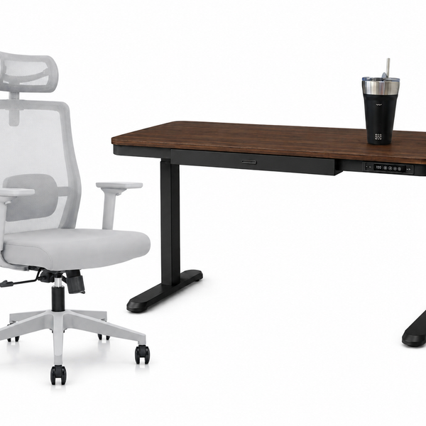 Smart Pack: Standing Desk Smart + Silla Ergonómica + Vaso