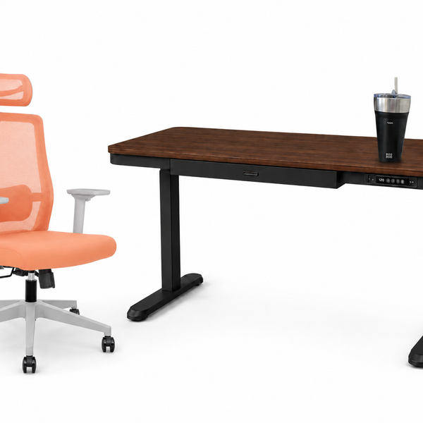 Smart Pack: Standing Desk Smart + Silla Ergonómica + Vaso
