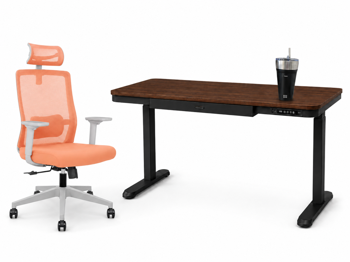 Smart Pack: Standing Desk Smart + Silla Ergonómica + Vaso