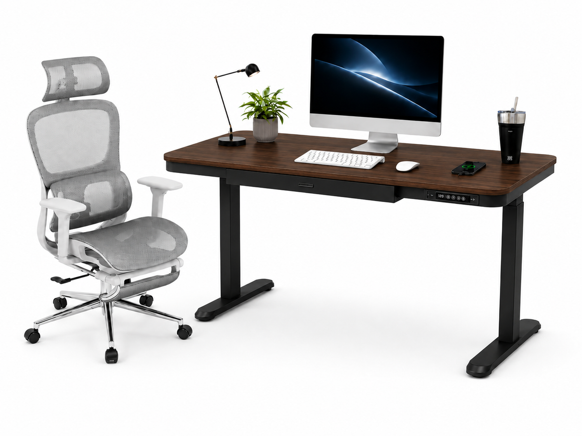 Smart Pack: Standing Desk Smart + Silla Ergonómica + Vaso