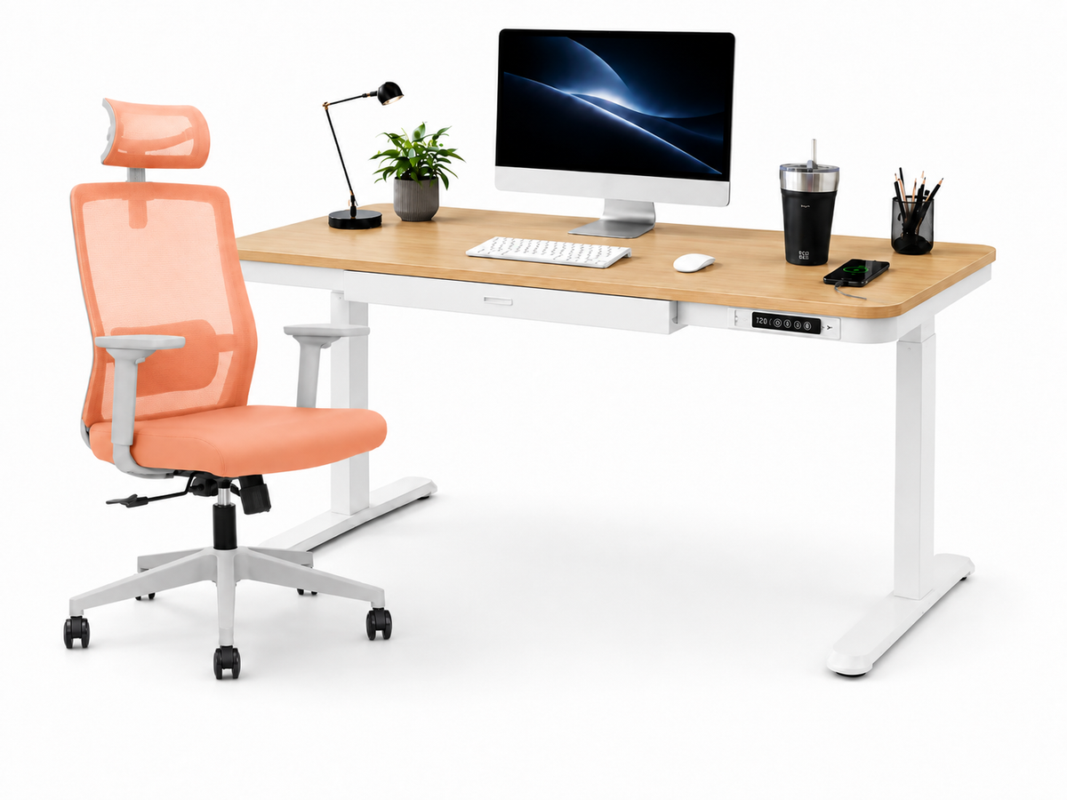 Smart Pack: Standing Desk Smart + Silla Ergonómica + Vaso