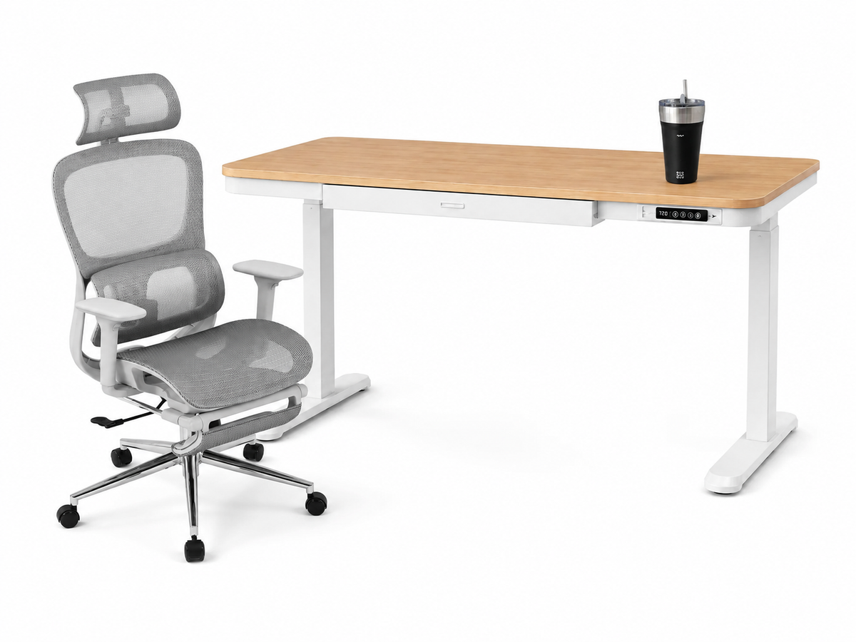 Smart Pack: Standing Desk Smart + Silla Ergonómica + Vaso