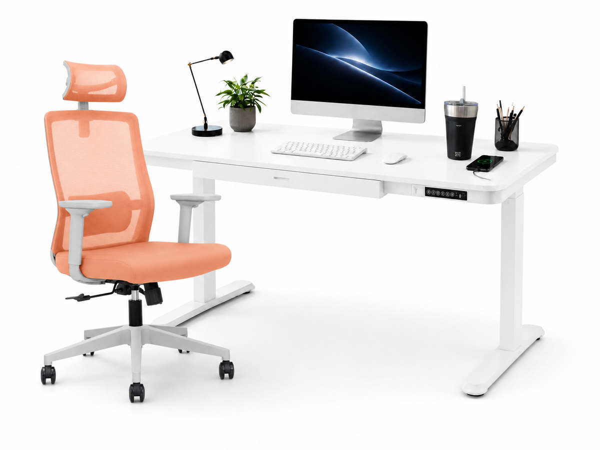 Smart Pack: Standing Desk Smart + Silla Ergonómica + Vaso