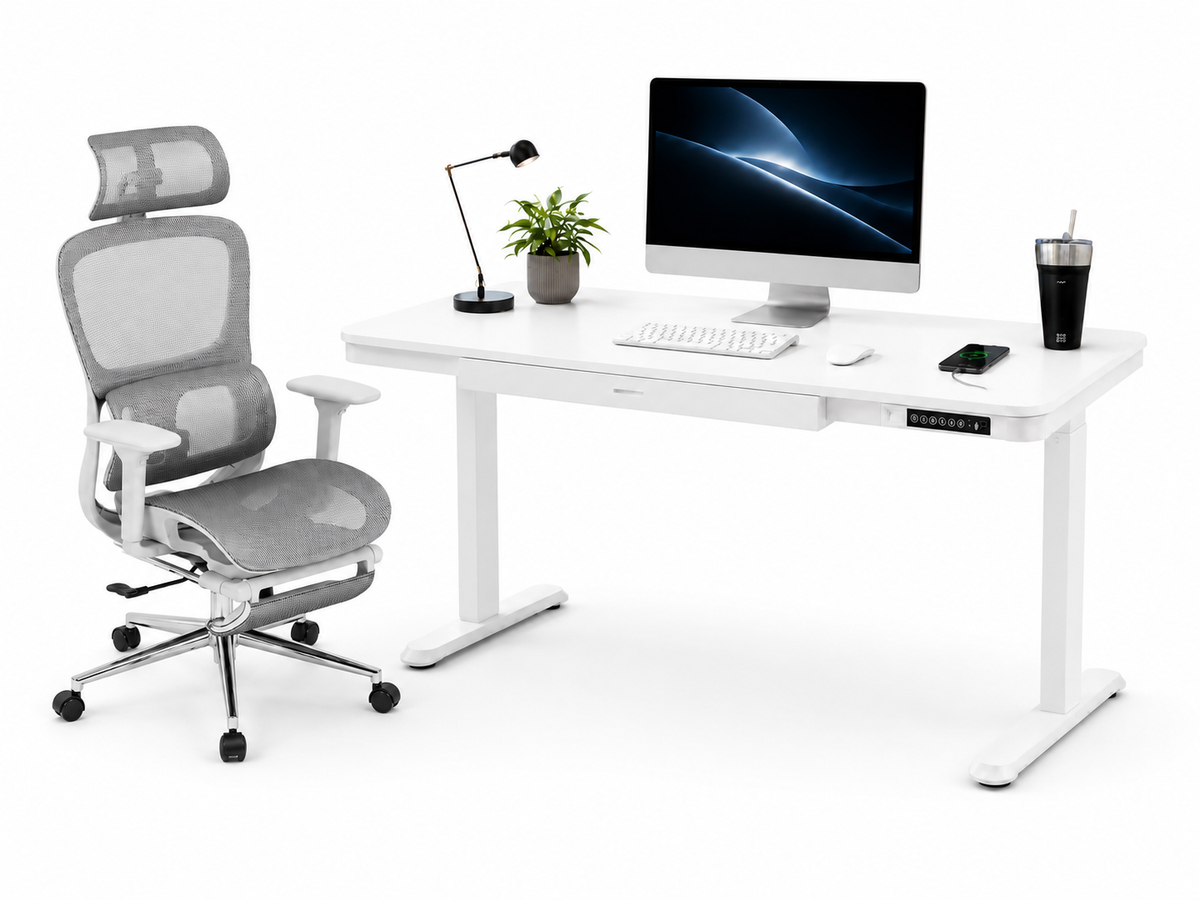 Smart Pack: Standing Desk Smart + Silla Ergonómica + Vaso
