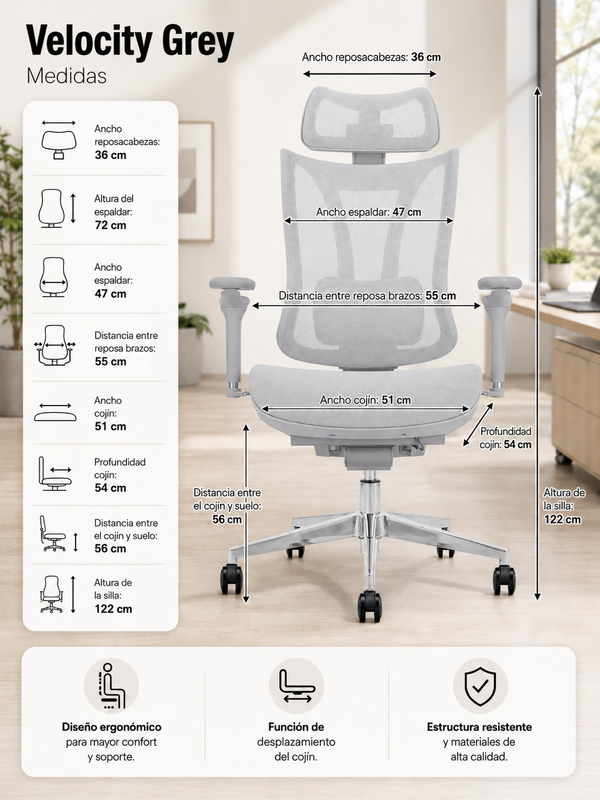 Silla Velocity Grey