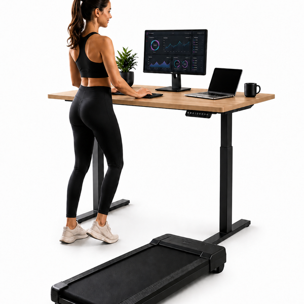 Super Pack: Standing Desk Essential + Caminadora Multifuncional