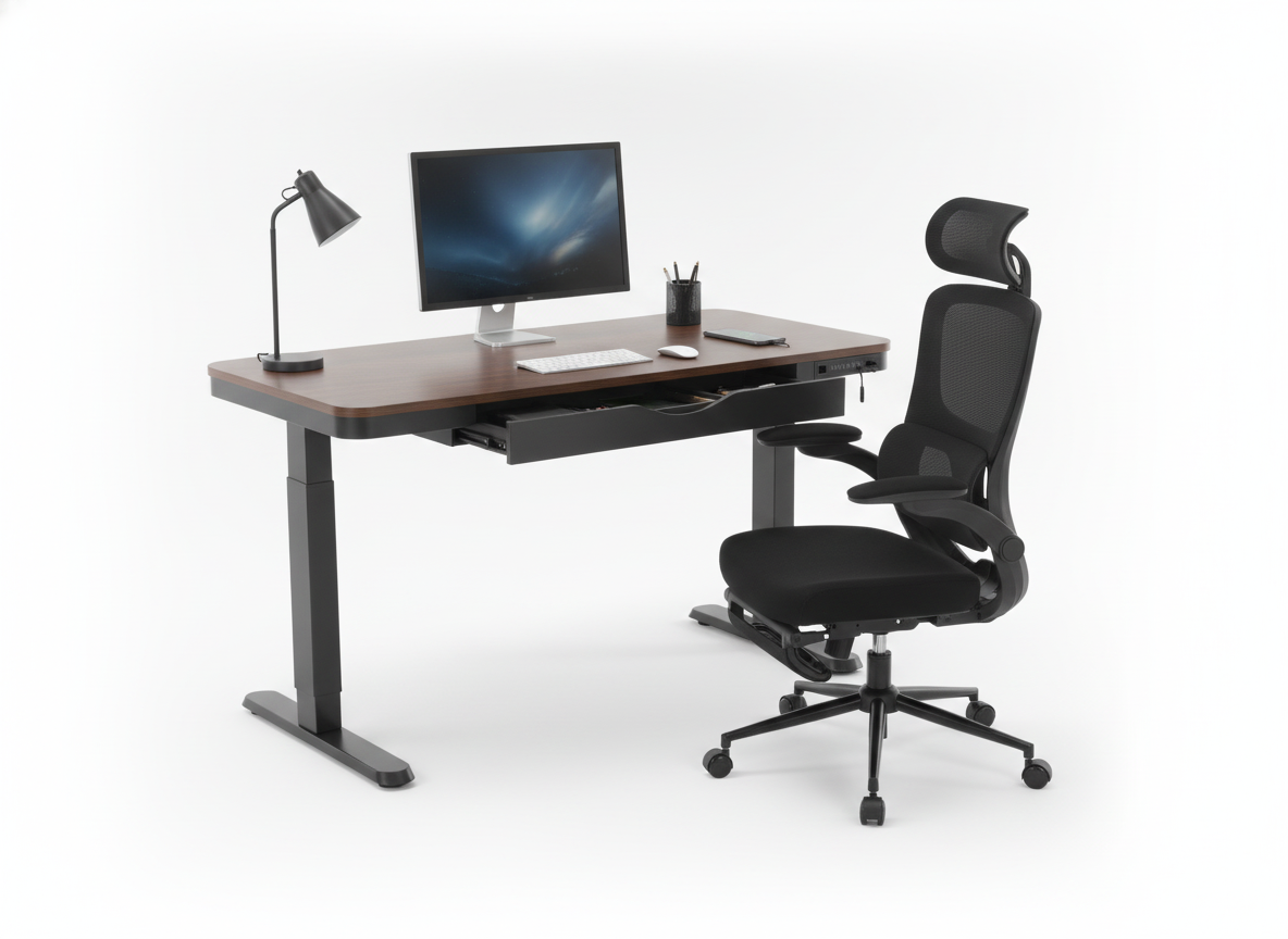 Smart Pack: Standing Desk Smart + Silla Ergonómica + Vaso