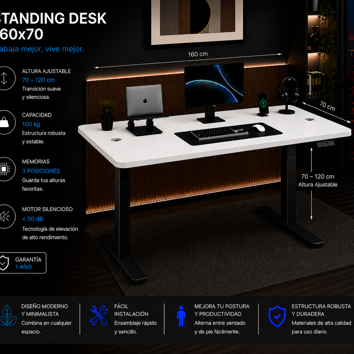Super Pack: Standing Desk Lite + Caminadora Multifuncional