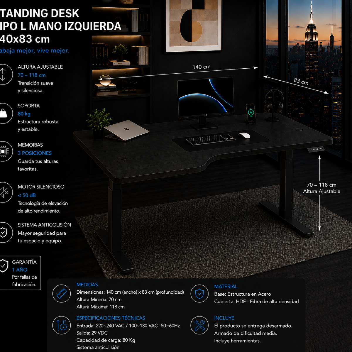 Super Pack: Standing Desk Lite + Caminadora Multifuncional