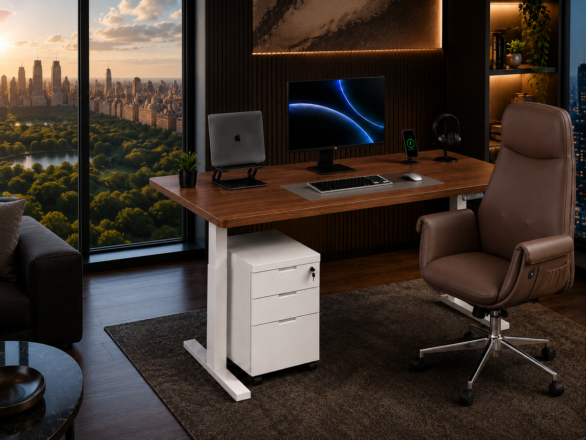 Pack Flex: Standing desk + Silla + Cajonera