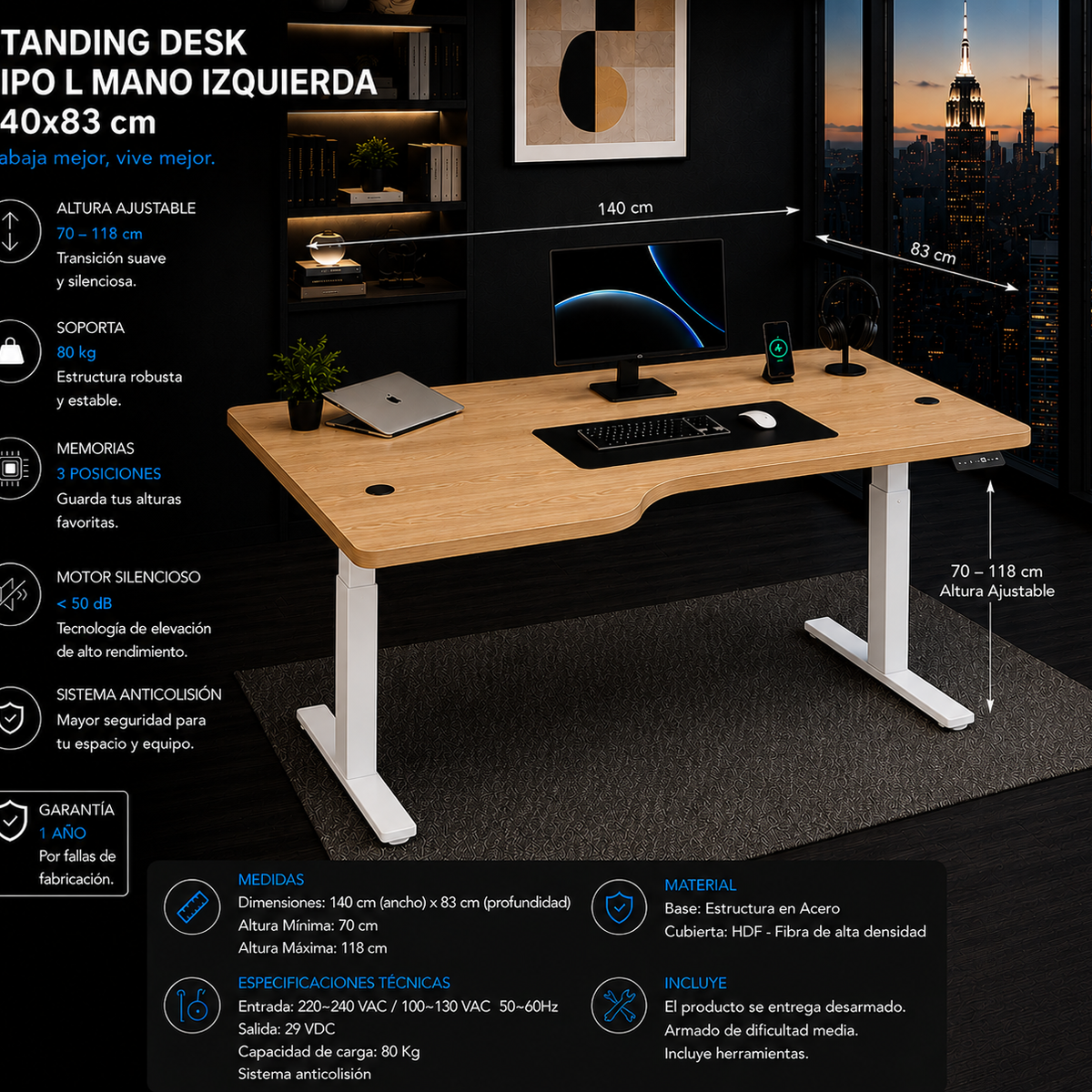 Super Pack: Standing Desk Lite + Caminadora Multifuncional