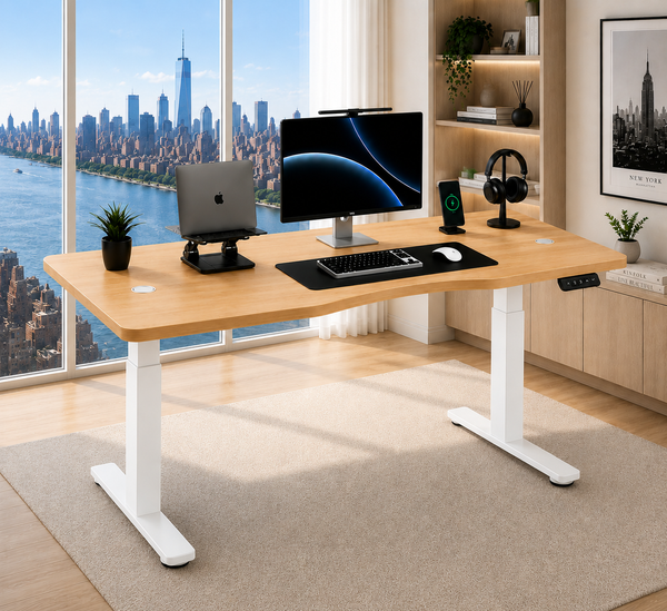 Standing Curved Desk 1.50 x 80 cm / Base Dual Motor Pro